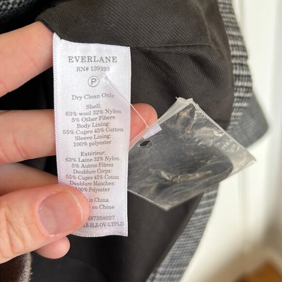 Everlane The Oversized Blazer - Glen Plaid Size 14 - Picture 7 of 8